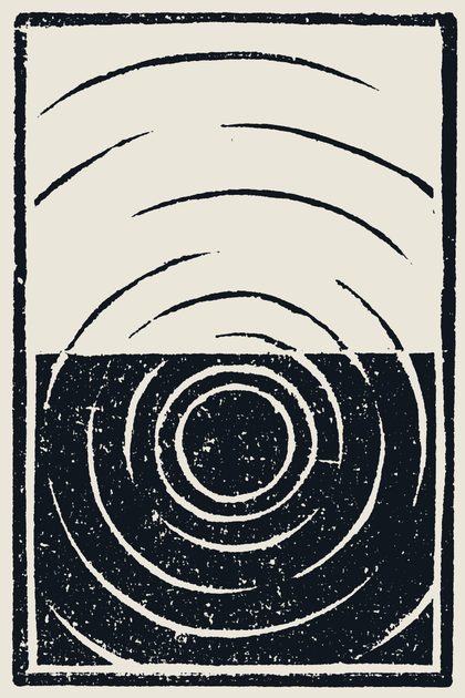Dusk, linocut